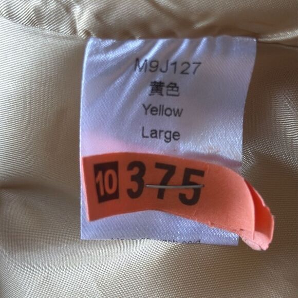 Women’s Large Light‎ Yellow Blazer Single Button Classic Tailored Jacket - Picture 12 of 12